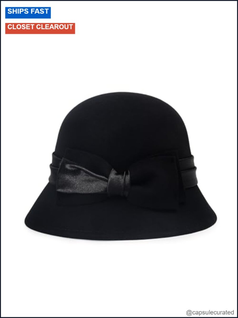 100% Wool Ladies Bucket Hat with Bow Vintage Derby Fedora for Fall Winter